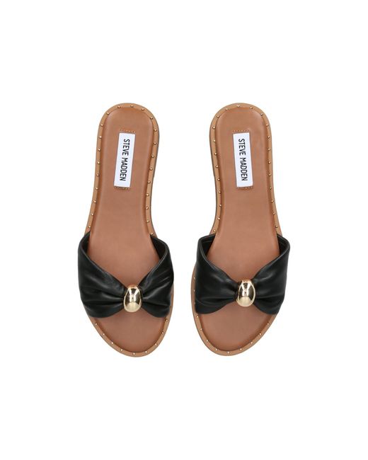 Steve Madden Brown Leather Dipsy Sandals
