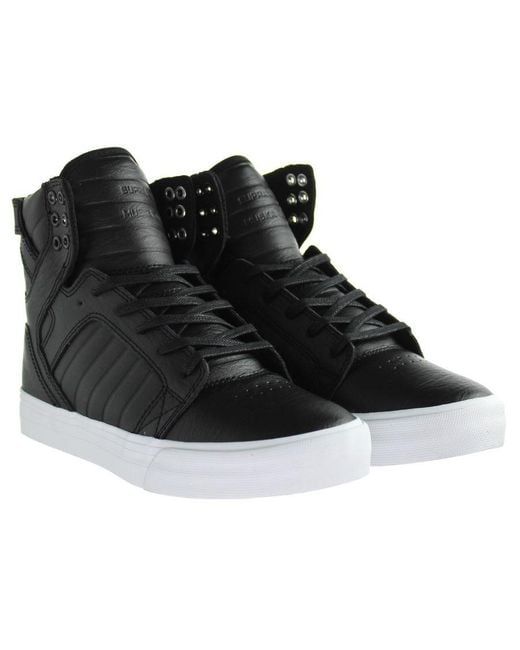 Supra Black Skytop/ Trainers Leather for men