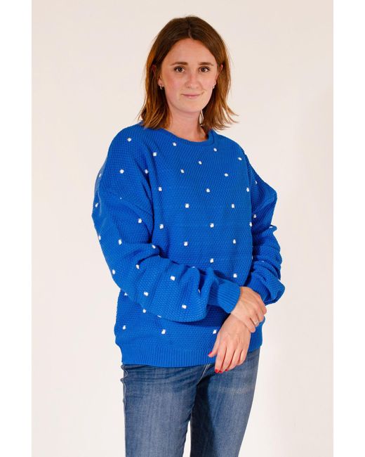 Secret Label Blue Oversize Spot Jumper