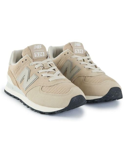 New Balance White 574 Trainers