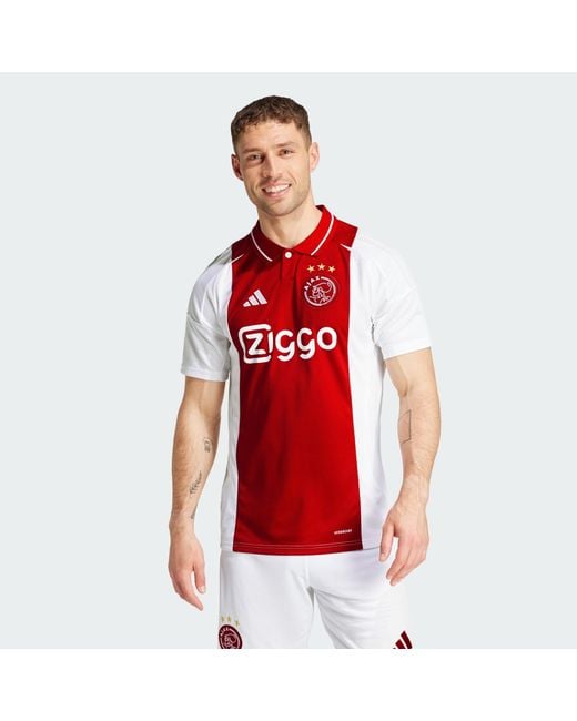 Adidas Originals Red Ajax Amsterdam 24/25 Home Jersey for men