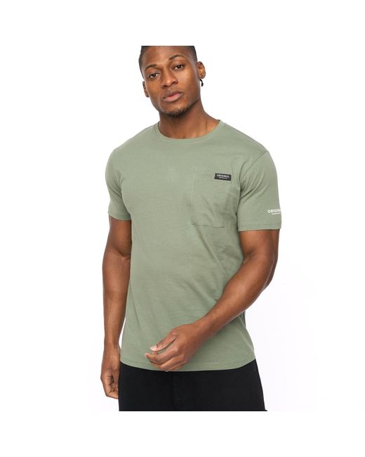 Crosshatch Green Portville T Shirt for men