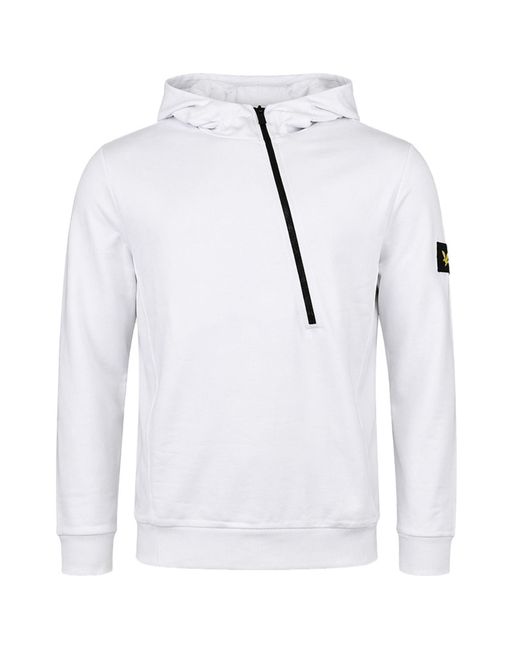 Lyle & Scott White Angle Hoodie Cotton for men