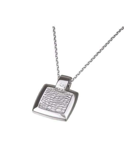 Orphelia Black 925 Sterling Chain With Pendant