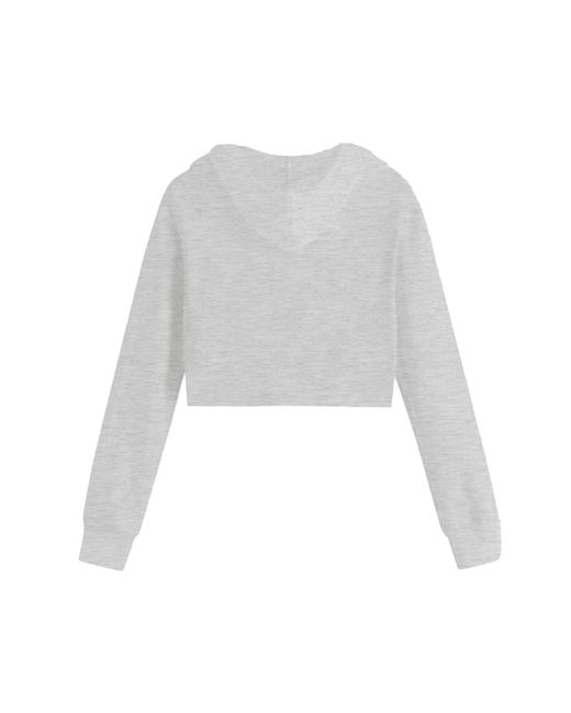 Miso Gray Cropped Hoodie