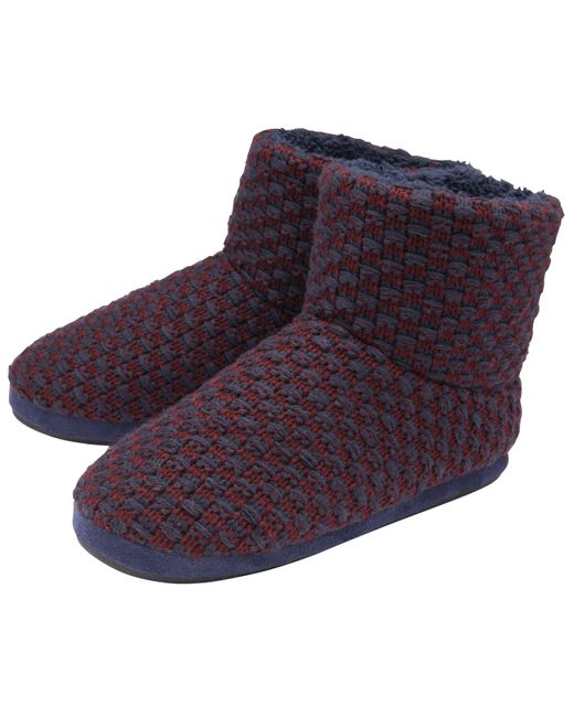 Dunlop Purple Furry Sherpa Memory Foam Slipper Boots (8, for men