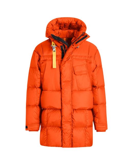 Parajumpers Orange Bold Parka Long Down Jacket Polyamide