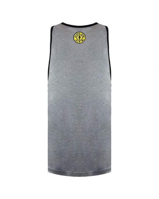 PUMA Gray X Golds Gym S Tank Top Graphic Logo Training Vest 519615 02 for men