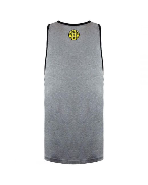 PUMA Gray X Golds Gym Grey Vest Cotton for men