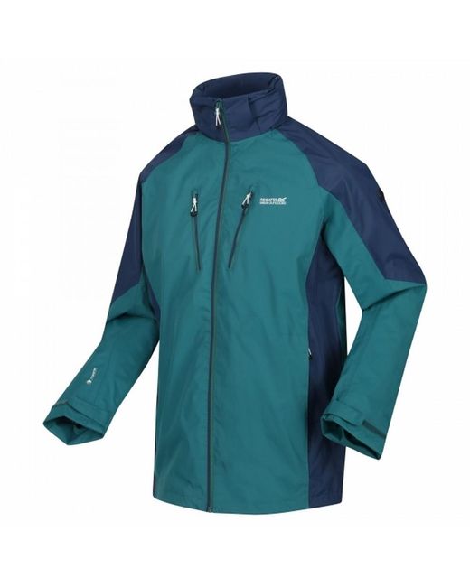 Regatta Blue Calderdale Iv Waterproof Softshell Hooded Walking Jacket (Pacific/Admiral) for men