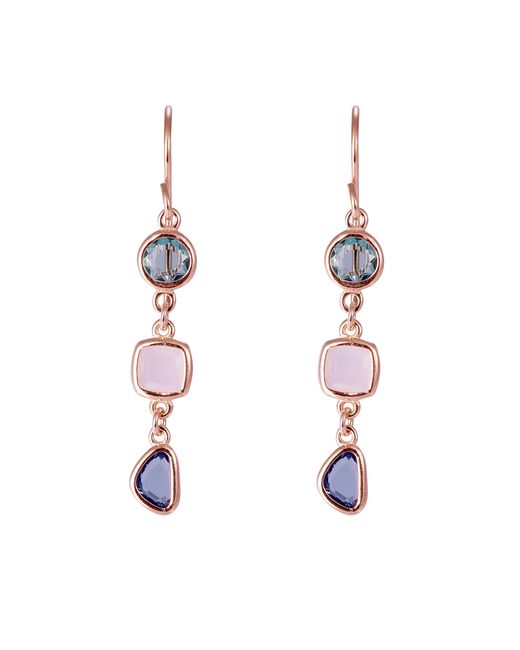 Orphelia White 'Euphemia' 925 Sterling Drop Earrings