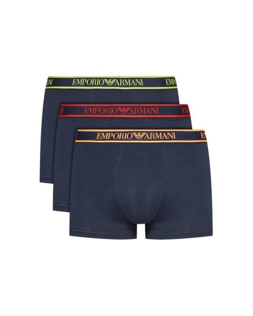 Emporio Armani Eagle Boxershorts Til Mænd in het Blue voor heren