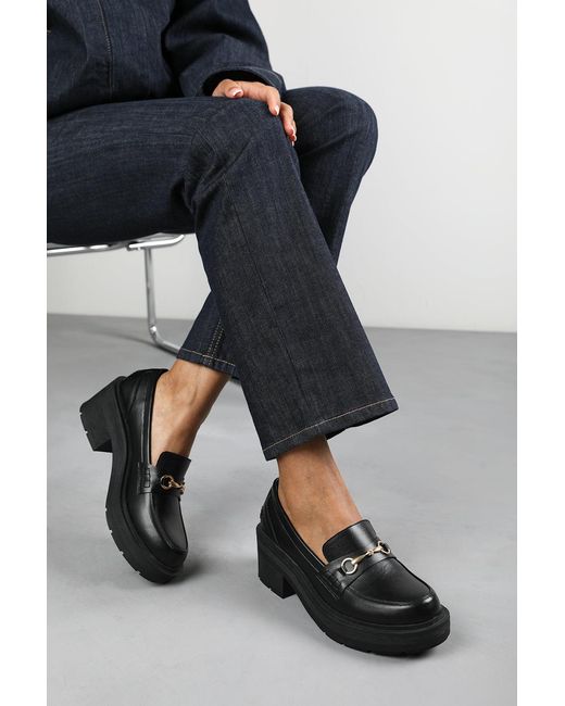 Where's That From Blue Wheres 'Jennifer' Chunky Loafers With Metallic Accent