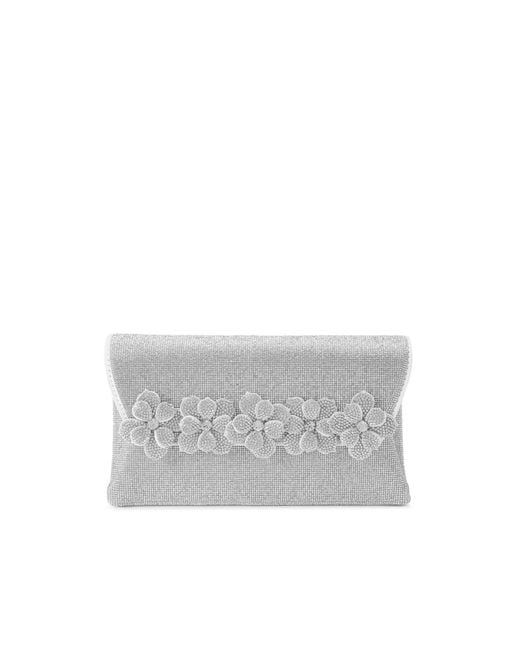 Carvela Kurt Geiger Gray Petalo Envelope Clutch Bag