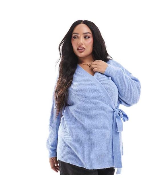 ONLY Blue Wrap Cardigan