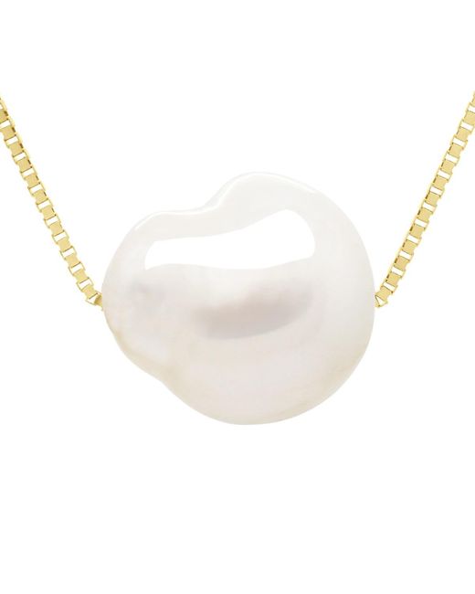Ateliers Saint Germain White Necklace Real Cultured Freshwater Pearl Baroque 11-12 Mm