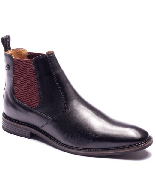 Base London Blue Kensington Leather Boots for men