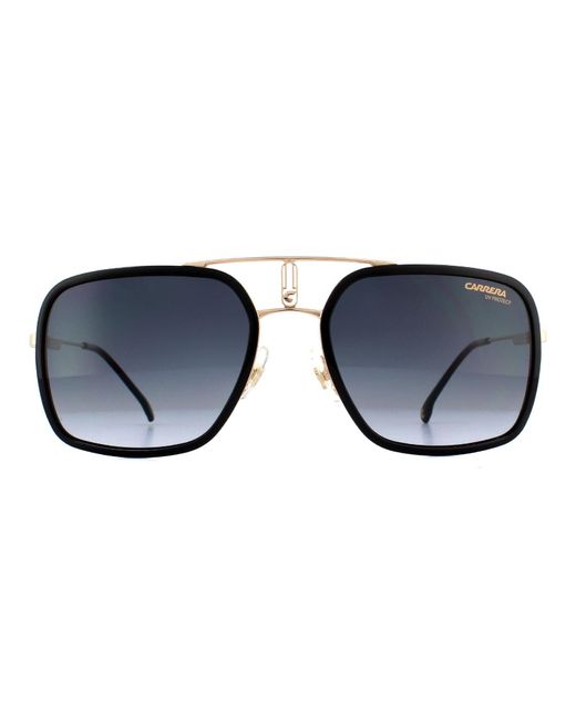 Carrera Black Aviator Dark Gradient Sunglasses Metal for men