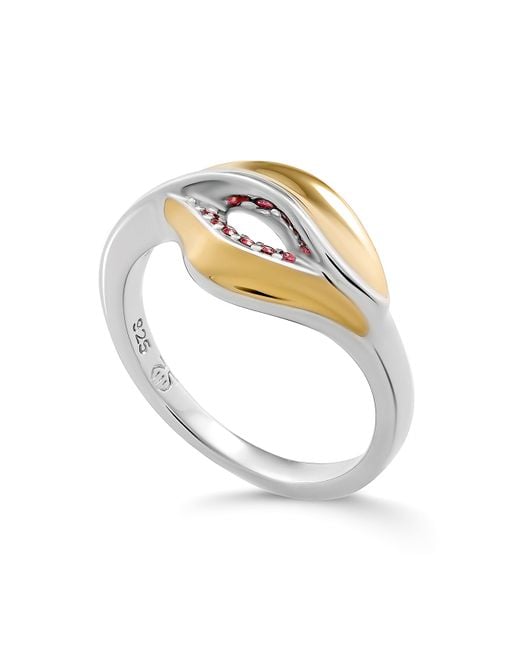 Orphelia Metallic 'Anet' Damen-Ring Aus 925Er Sterlingsilber – Silber/ Zr-7520/G