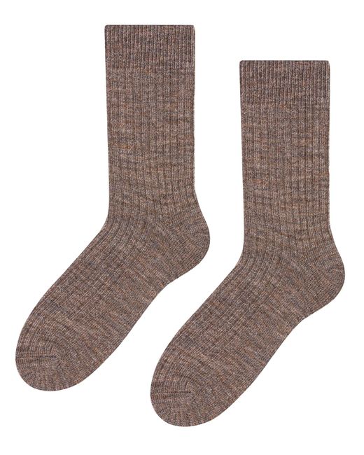 Steve Madden Brown Alpaca Wool Socks For Winter for men