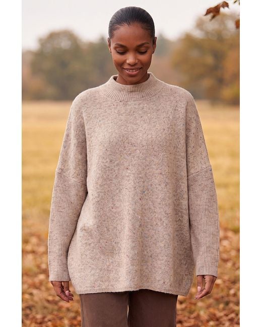 Roman Natural Neppy Oversized Knit Jumper