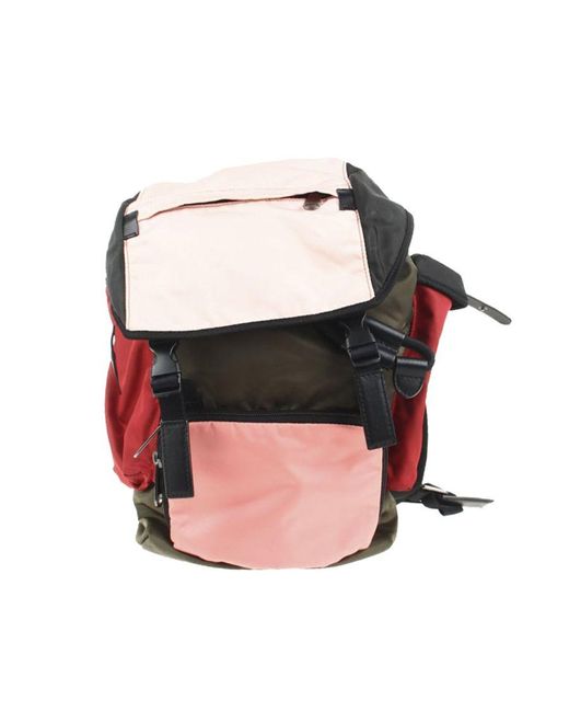 Burberry Black Vintage Colorblock Nylon Backpack Multi