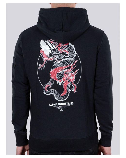 Alpha Industries Heritage Dragon Hoody in Black | for Lyst Men Blue UK