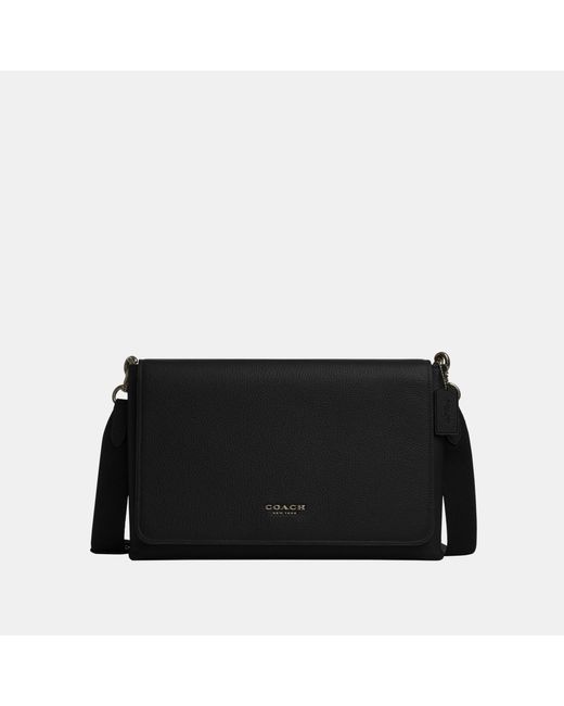 COACH Black Caleb Messenger for men