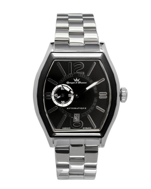 Yonger Black Stainless Steel Dial Watch for men
