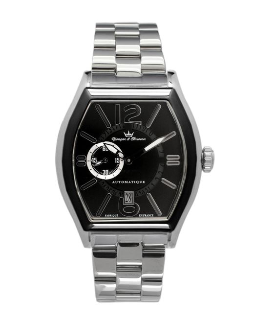 Yonger Black Stainless Steel Dial Watch for men