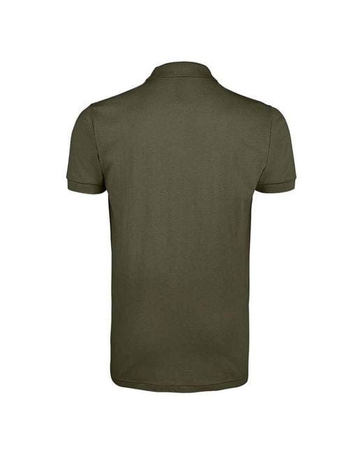 Sol's Green Prime Pique Plain Short Sleeve Polo Shirt (Army) for men