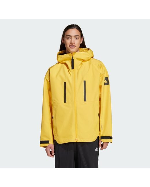 Adidas Originals Yellow Myshelter Rain.Rdy Jacket for men