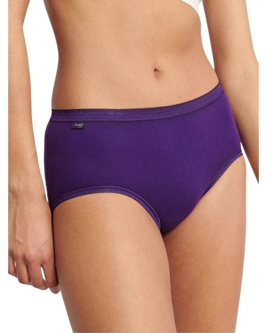 Sloggi Purple Basic+ Mid Briefs 4 Pack