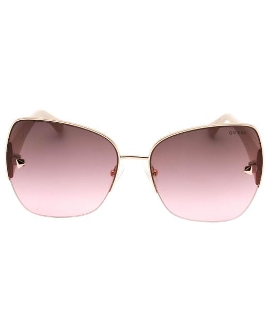 Guess Pink Gradient Bordeaux Lensed Shiny Sunglasses