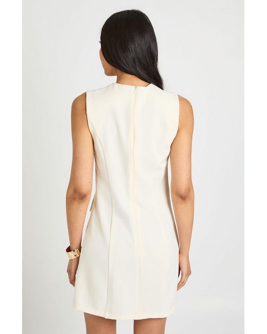 Boohoo Natural Tall Tailored A-Line Mini Dress