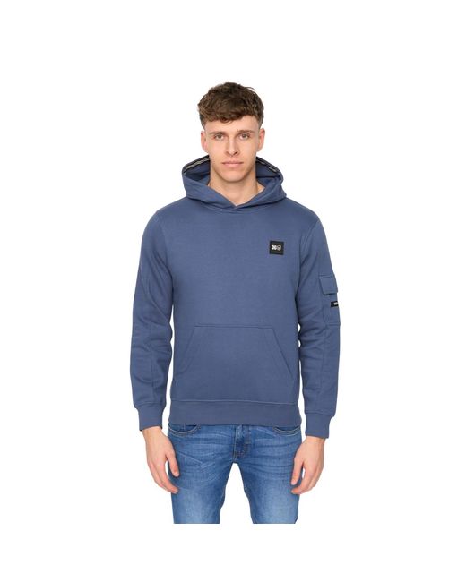 Duck and Cover Blue Wrentham Hoodie (Denim) for men