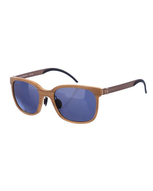Mercedes-benz Blue Rectangular Shaped Acetate Sunglasses M7005 for men
