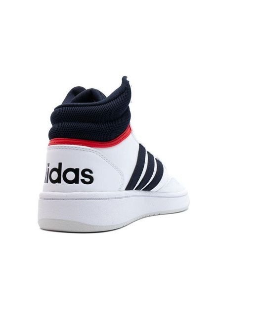 Adidas Originals Sneakers Adidas Original Hoops 3.0 Mid Ftwwht/l in het Blue voor heren