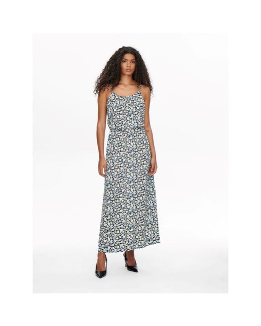ONLY Blue Printed Maxi Dress