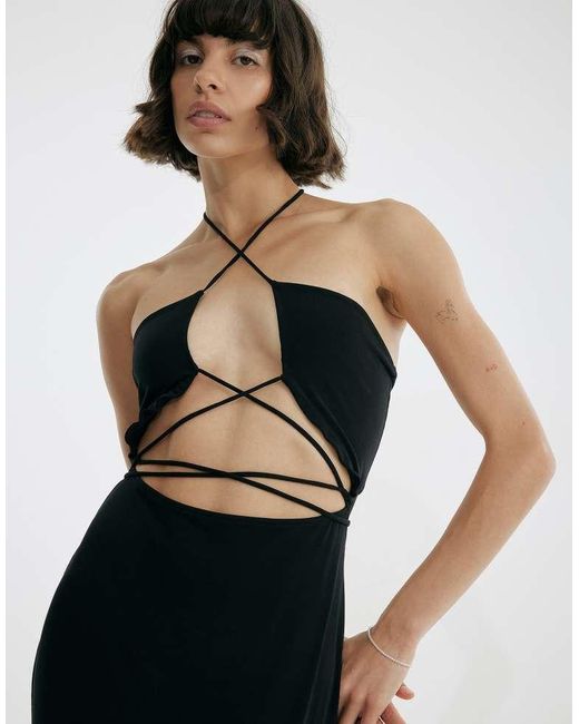 NA-KD White X Josefine Hj Cut Out Maxi Dress