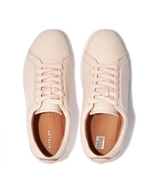 Fitflop Natural Womenss Fit Flop Rally Canvas Trainers
