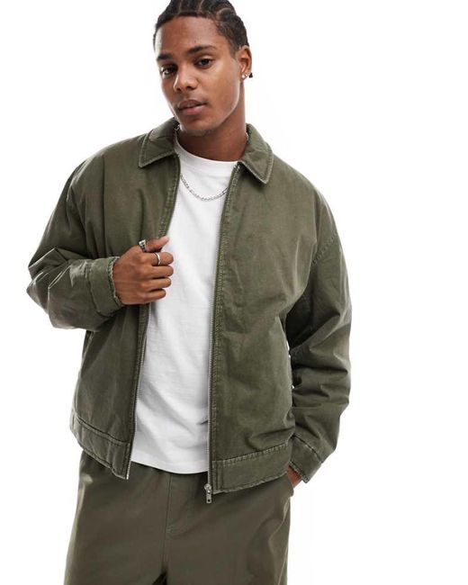 ASOS Green Harrington Jacket for men