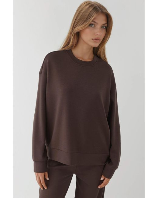 Hiccup Brown Modal Touch Basic Sweatshirt