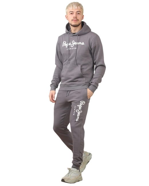 Pepe Jeans Gray London Tracksuit for men