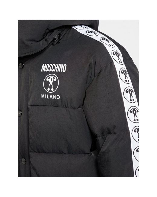Moschino Black Couture Arm Tape Puffa Jacket for men