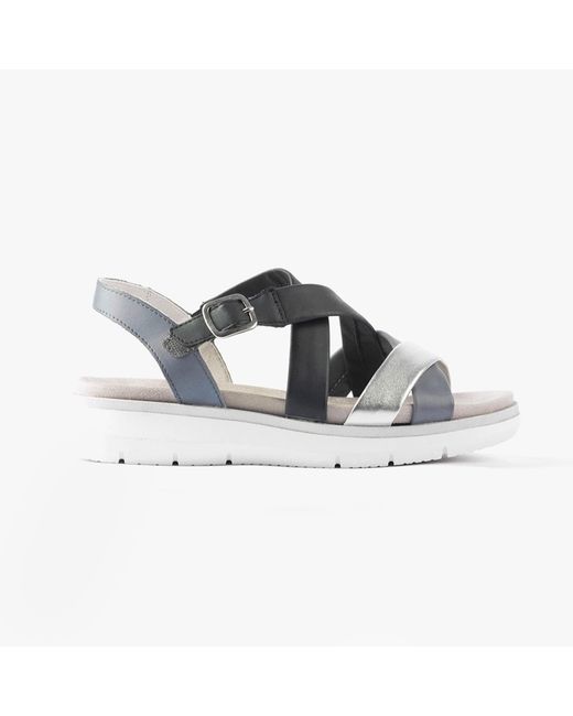 Remonte Blue D2K53-14 Sandals Combination Leather