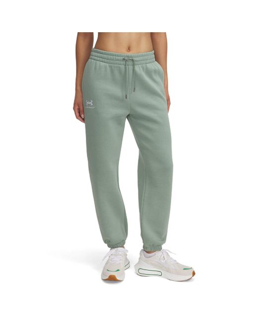 Under Armour Icon Fleece Joggingbroek Voor Silica Groente Wit in het Green