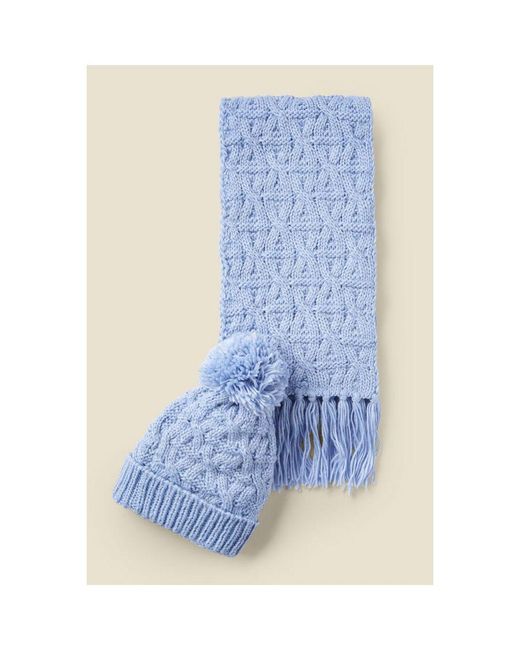 Sosandar Blue Bella Pale Chunky Knitted Scarf