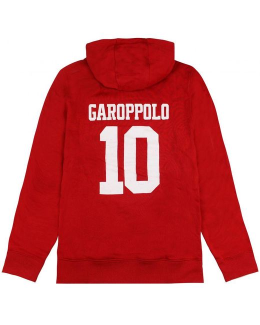 Fanatics Red Nfl San Francisco 49Ers Jimmy Garoppolo 10 Hoodie for men