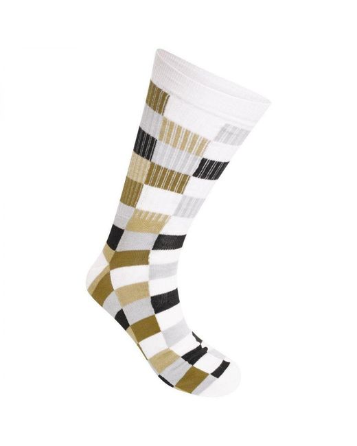 Dare 2b White Adult Henry Holland Checkerboard Socks (Pack Of 2)